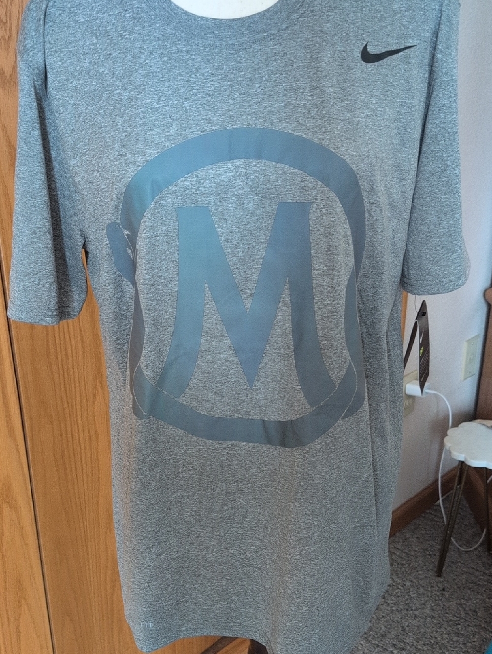 Authentic Nike Mamba Gray Heather Short-Sleeve Graphic Tee